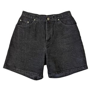 Vintage high waisted black jean shorts sz 10